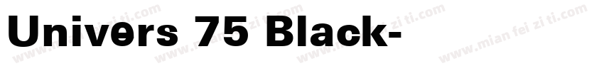 Univers 75 Black字体转换
